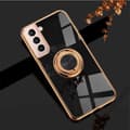 Miniatyrbillede 4 af 5: Luksuriøst stilfuldt case Samsung Galaxy S21 Ultra med ringstativfunktion Guld