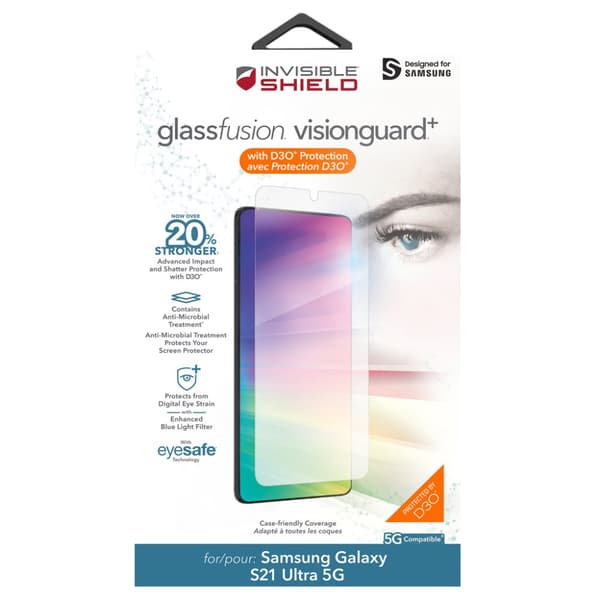 ZAGG InvisibleShield Samsung Galaxy S21 Ultra Skärmskydd Glass Fusion