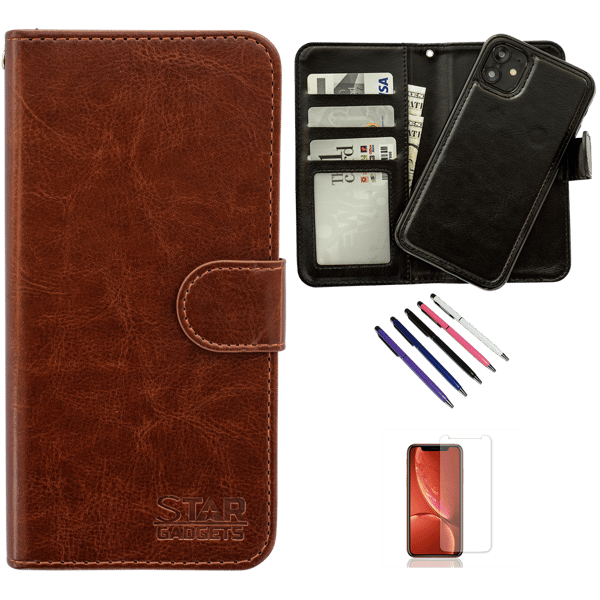 iPhone 11 - Læder cover / Beskyttelse Black