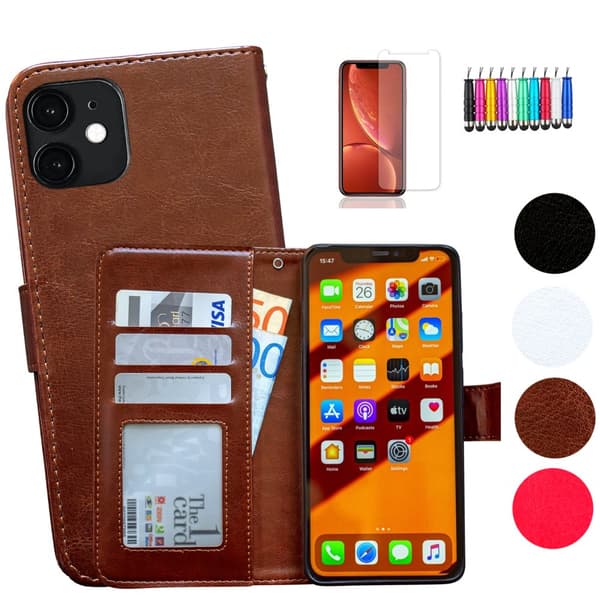 iPhone 11 - Läderfodral / Skydd Black
