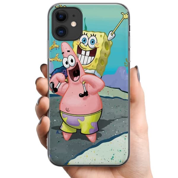 Apple iPhone 11 TPU Mobildeksel SpongeBob Firkant