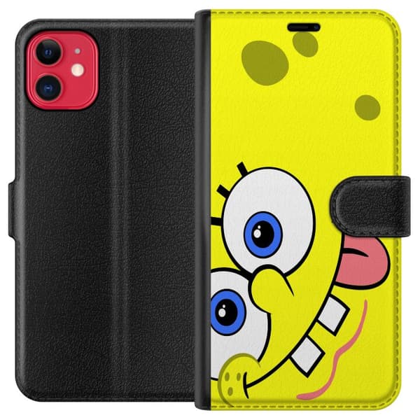 Apple iPhone 11 Plånboksfodral SpongeBob Fyrkant