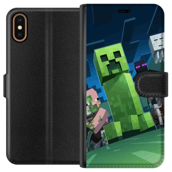 Apple iPhone X Plånboksfodral MineCraft
