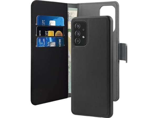 PURO SGA72BOOKC3BLK, Lompakkokotelo, Samsung, Galaxy A72 4G/5G, 17 cm (6.7"), Musta