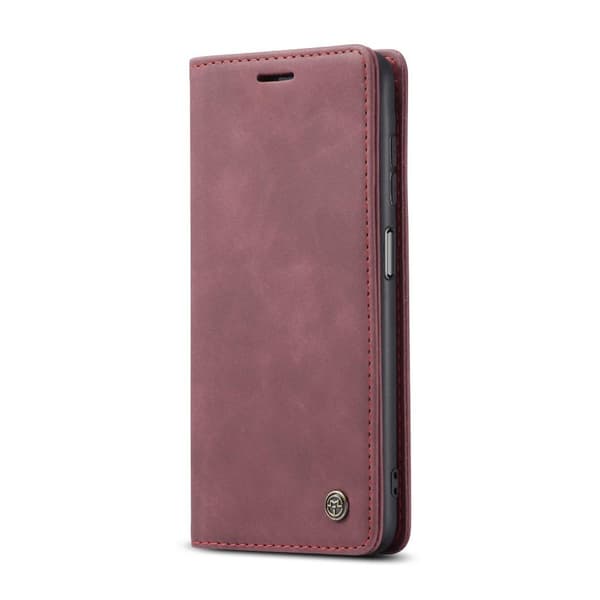 CASEME Retro Pung Taske til Samsung Galaxy A12 - Vinrød