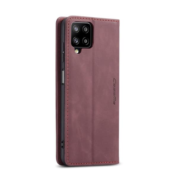 CASEME Retro Pung Taske til Samsung Galaxy A12 - Vinrød
