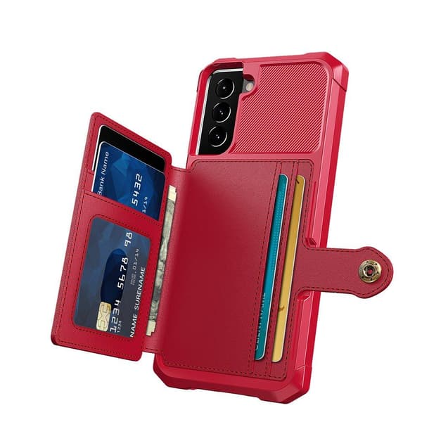 Stilsäkert Skal med Korthållare - Samsung Galaxy S21