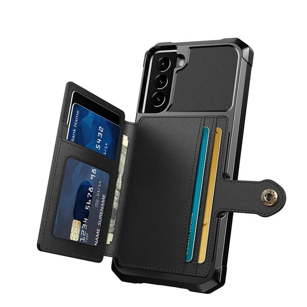 Effektfullt Skal med Korthållare - Samsung Galaxy S21 Plus