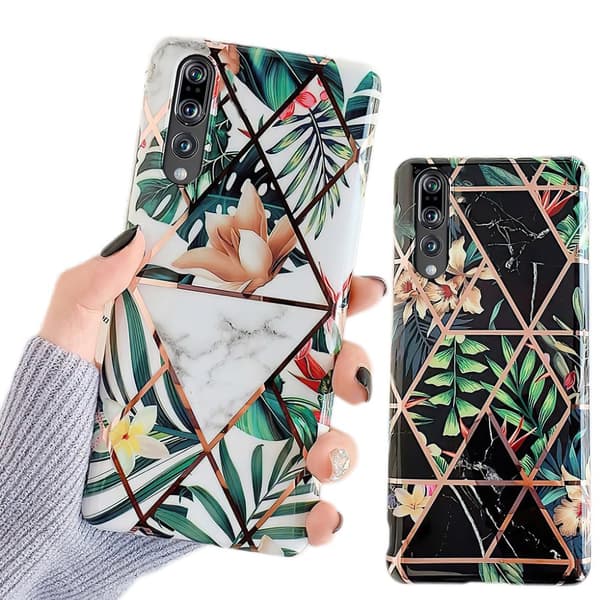 Huawei P20 Pro - Geometric Flower Case White