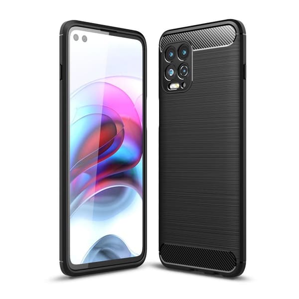 Kulfiber tekstur TPU-dæksel til Motorola Moto G100 & Moto Edge S