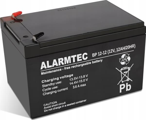 BATTERI 12V 12AH VRLA BP12-12 ALARMTEC EMU