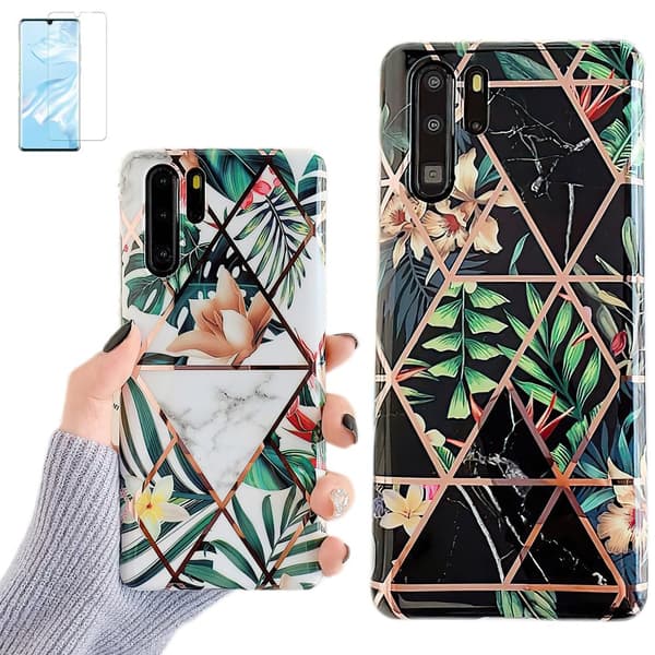 Huawei P30 Pro - Geometric Flower Case Black