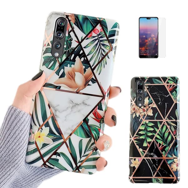 Huawei P20 Pro - Geometric Flower Case White