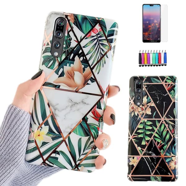Huawei P20 Pro - Geometric Flower Case White