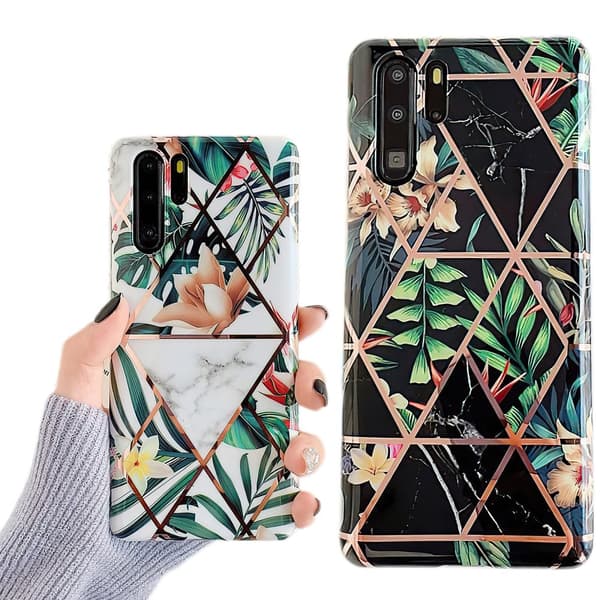 Huawei P30 Pro - Geometric Flower Case Black