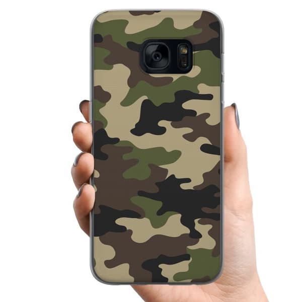 Samsung Galaxy S7 TPU Mobildeksel Skog kamuflasje