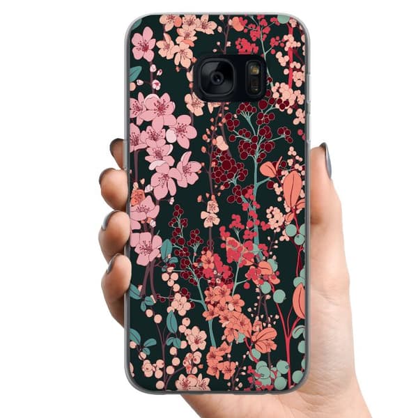 Samsung Galaxy S7 TPU Mobildeksel Blomster