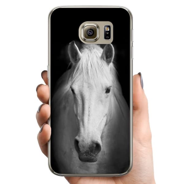 Samsung Galaxy S6 TPU Mobilskal Vit Häst