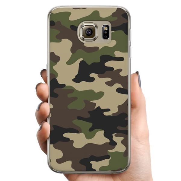 Samsung Galaxy S6 TPU Mobilcover Skov camo