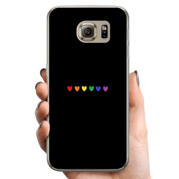Samsung Galaxy S6 TPU Mobilcover Stolt Hjerter