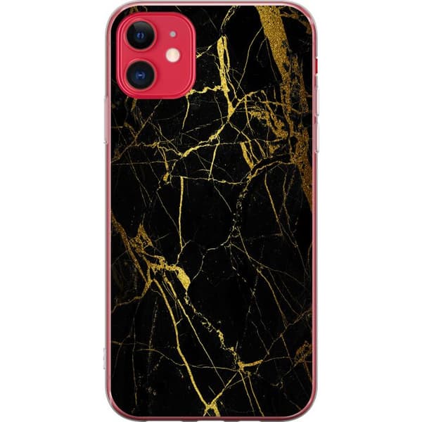 Apple iPhone 11 Kuori / Matkapuhelimen kuori - Marmori Musta & Kulta