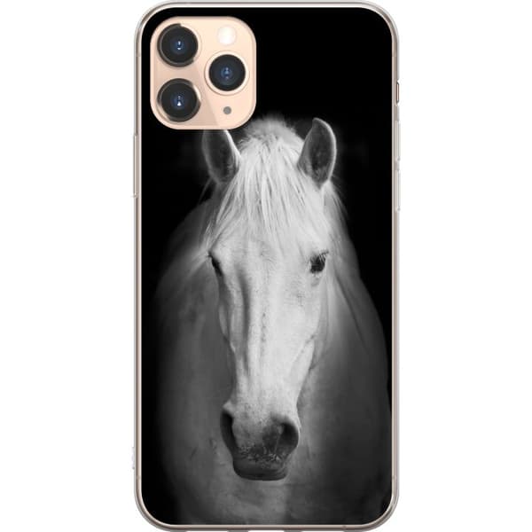 Apple iPhone 11 Pro Cover / Mobilcover - Hvid Hest