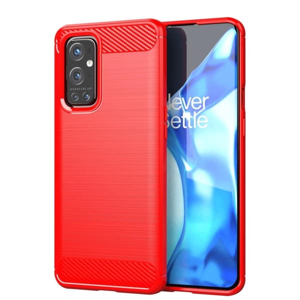 Stöttåligt Armor Carbon TPU-skal Oneplus 9 Pro Röd