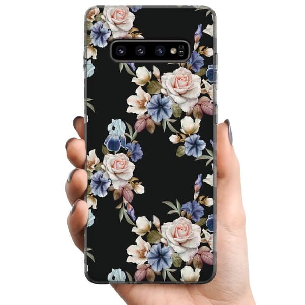 Samsung Galaxy S10 TPU Mobildeksel Blomstre