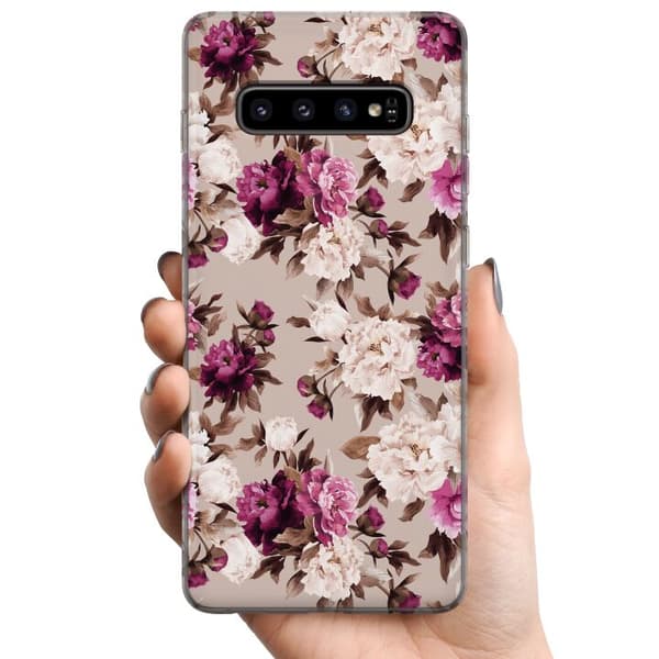 Samsung Galaxy S10 TPU Mobildeksel Blomster