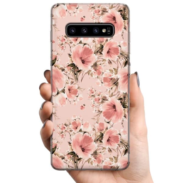 Samsung Galaxy S10 TPU Mobildeksel Blomster