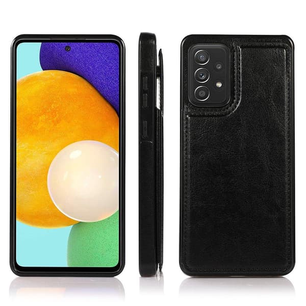 Stilrent Skal med Kortfack - Samsung Galaxy A52 Svart