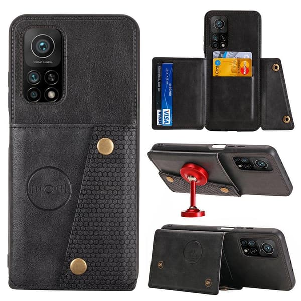 Xiaomi Mi 10T Pro - Effektfullt Stilsäkert Skal med Korthållare