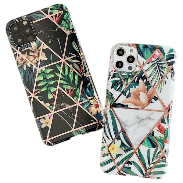 iPhone 12 Pro - Geometric Flower Case White
