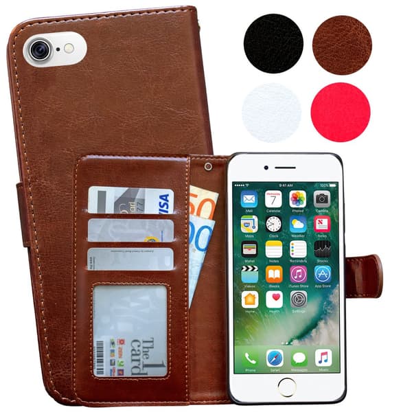 iPhone 7/8/SE (2020 & 2022) - PU Leather Wallet Case
