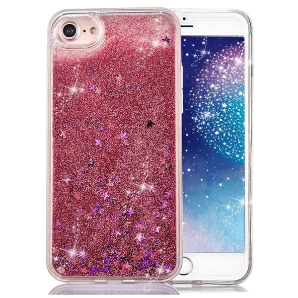 iPhone 7/8/SE (2020 & 2022) - Flytande Glitter 3D Bling Skal Case