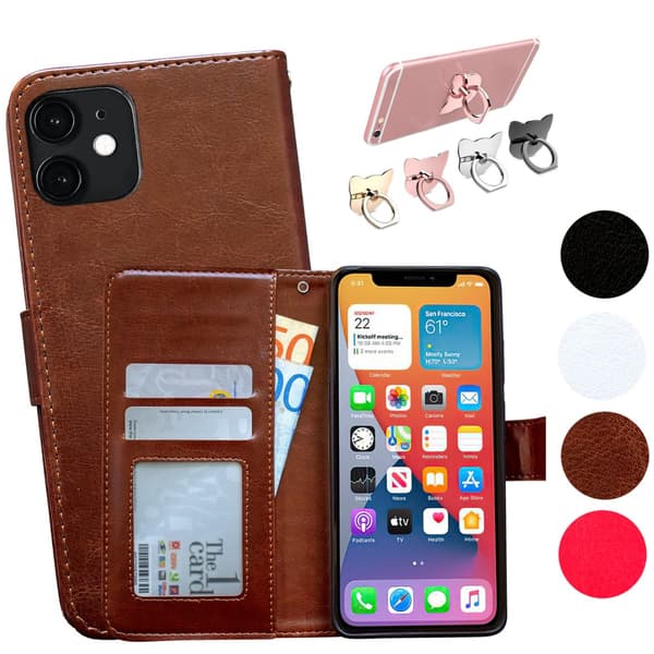 iPhone 12 Mini - Nahkakotelo / Suoja Pink