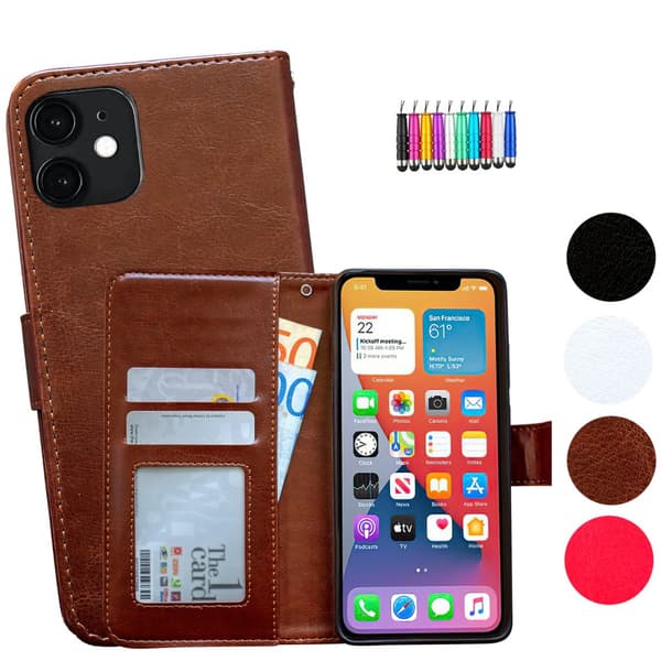 iPhone 12 Mini - Nahkakotelo / Suoja