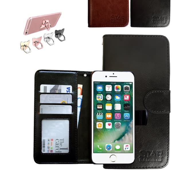 iPhone 7/8/SE (2020 & 2022) - Nahkakotelo / Suoja Brown