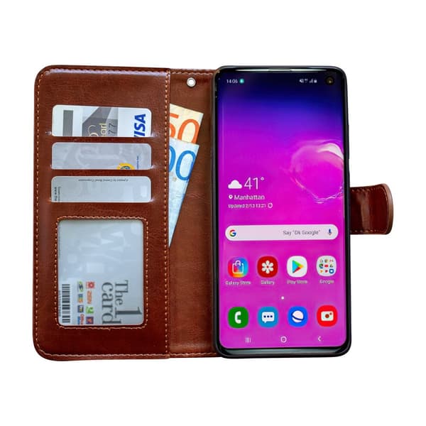 Samsung Galaxy S10 - Læder cover / Beskyttelse