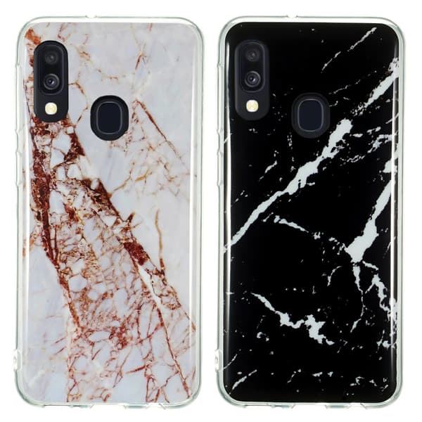 Samsung Galaxy A40 - Case Protection Marble Black