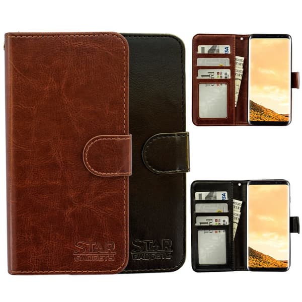 Samsung Galaxy S8 - PU Leather Wallet Case Black