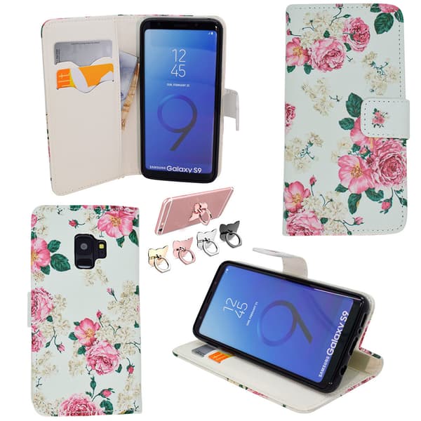 Samsung Galaxy S9 - PU Leather Wallet Case + Ring
