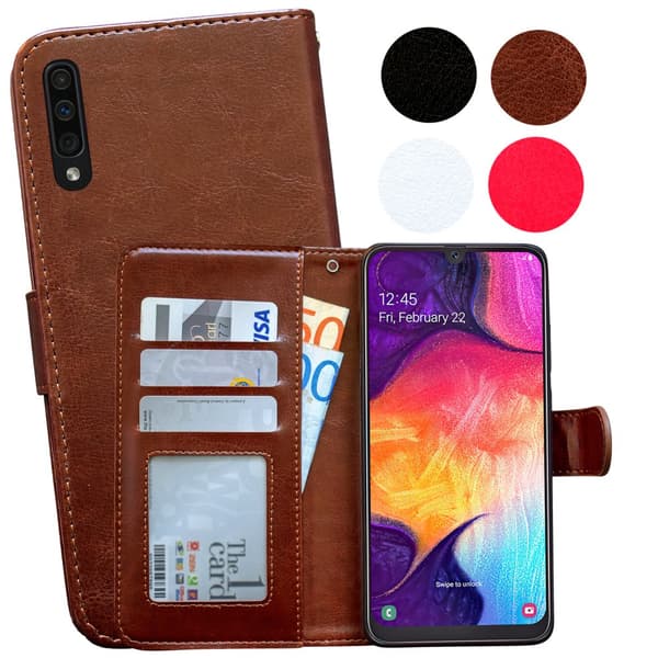 Samsung Galaxy A50 - Læder cover / Beskyttelse