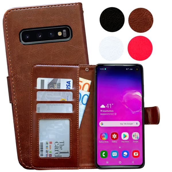 Samsung Galaxy S10 - Nahkakotelo / Suoja