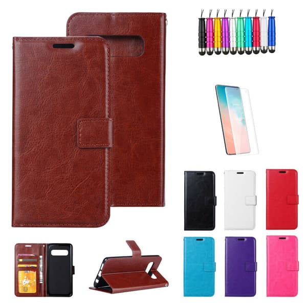 Samsung Galaxy S10e - PU Leather Wallet Case Brown