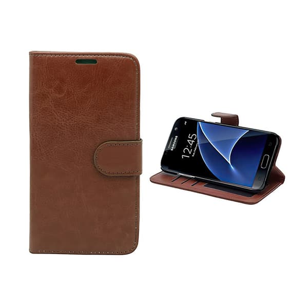 Protect your Samsung Galaxy S7 Edge - Leather Case & Wallet + Touch Pen