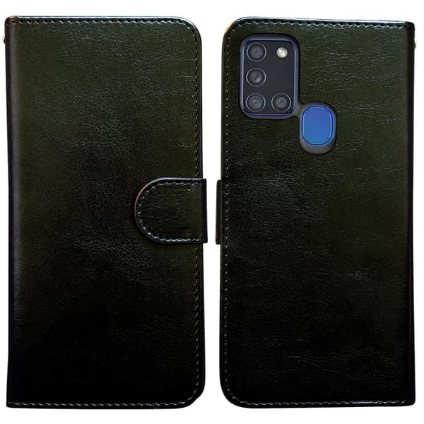 Samsung Galaxy A21s - Læder cover / Beskyttelse