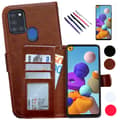Miniatyrbild 10 av 11: Skydda din Galaxy A21s - Läderfodral!