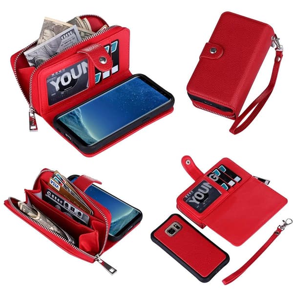 Styla din S8 - Läderfodral & Magnetskal Red