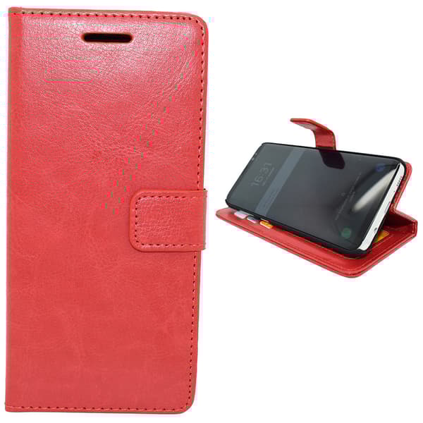 Samsung Galaxy S8 Plus - Leather Case/Wallet + Touch Pen
